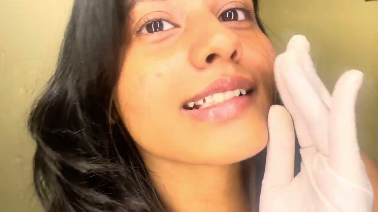 Trying latex gloves ASMR in my home in India