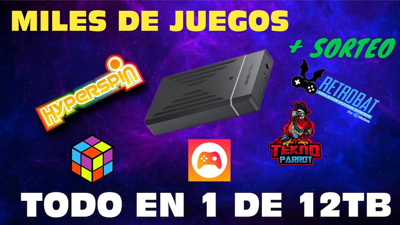 🔥 DISCO DURO 12TB con TODO EN 1 🤜 HYPERSPIN, RETROBAT, LAUNCHBOX, PLAYNITE y TEKNOPARROT 🤯 +SORTEO 🎉