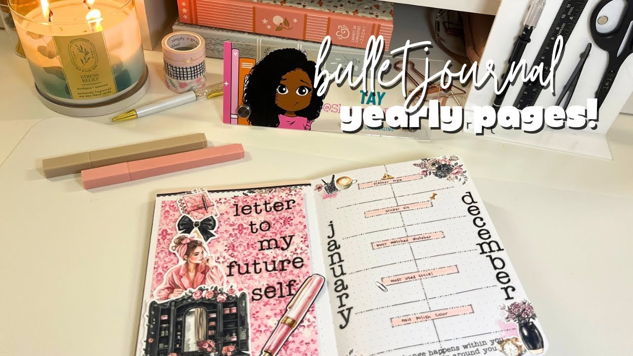 Оформление ежедневника Bullet Journal на 2026 год | страницы для будущих писем и январских/декабр...