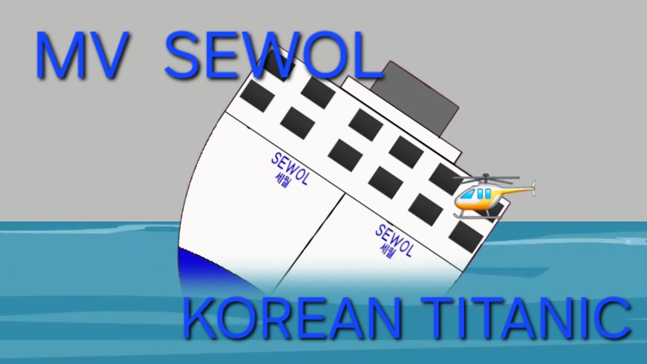 MV sewol sinking animation(2D) #sewol #titanic #korea 