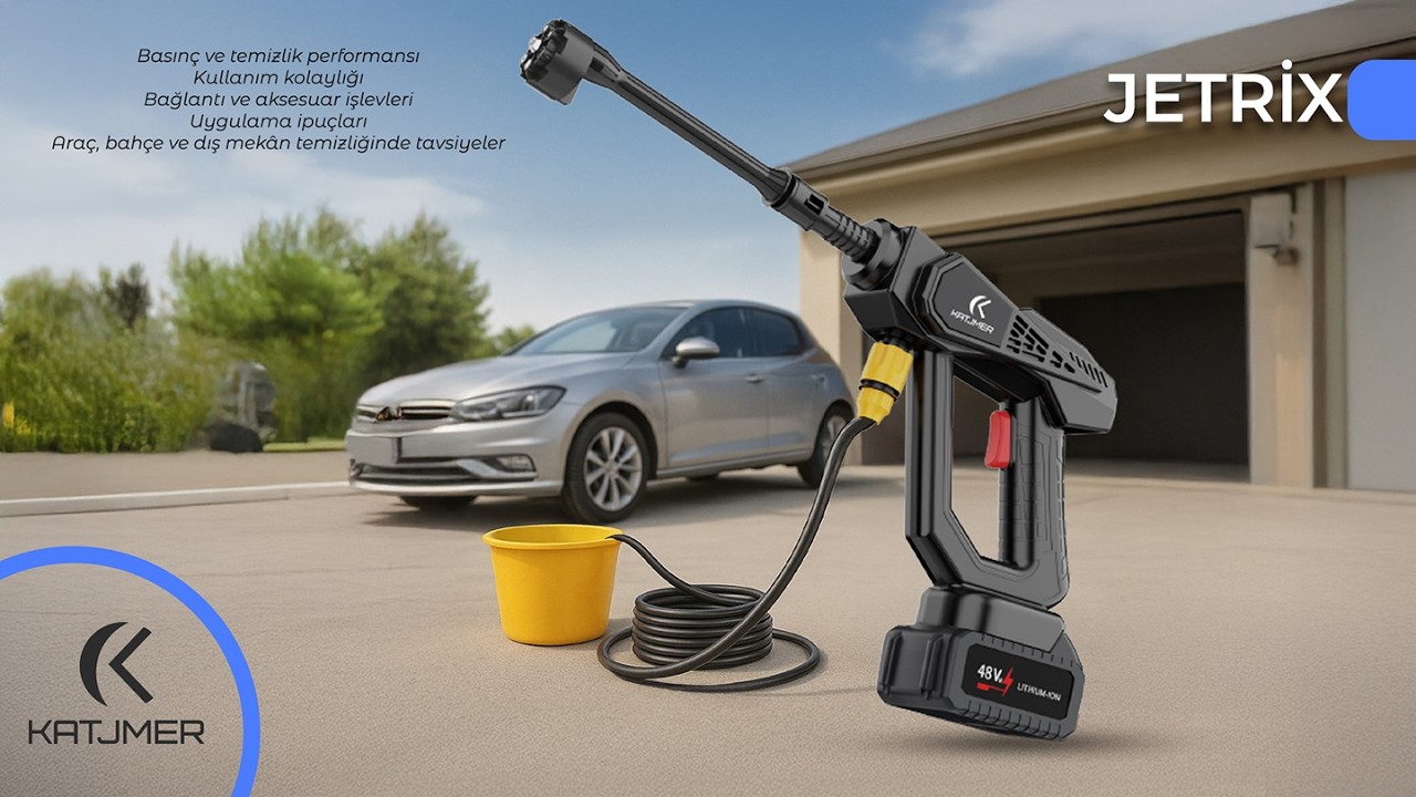 Teknoloji | Katjmer Jetrix CWJTX-001 | Basınçlı Araç Yıkama Makinesi – Güçlü + Pratik