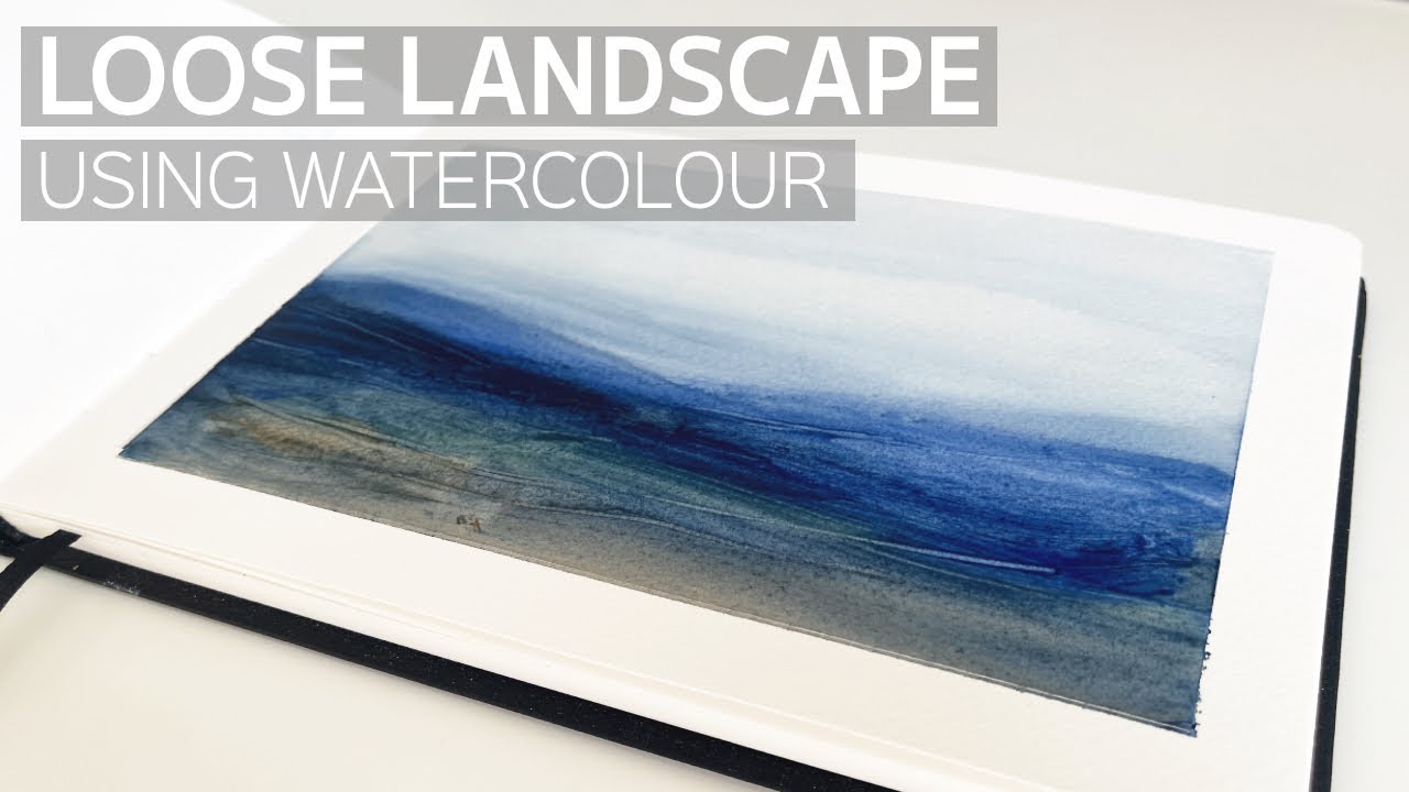 Loose Watercolour Landscape Painting | Using Aquapasto Medium