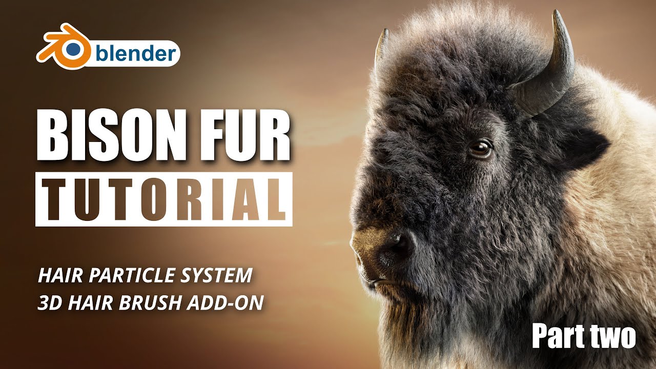3D Hair Brush Tutorial - Practical Tutorial on Particle Hair - Bison Hair Styling