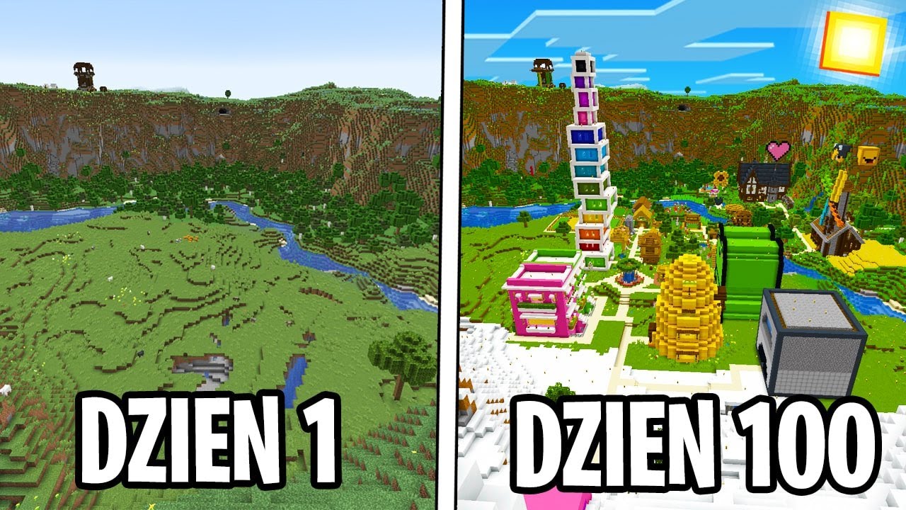 TAK WYGLĄDA PALIONOWO PO 100 DNIACH w Minecraft!