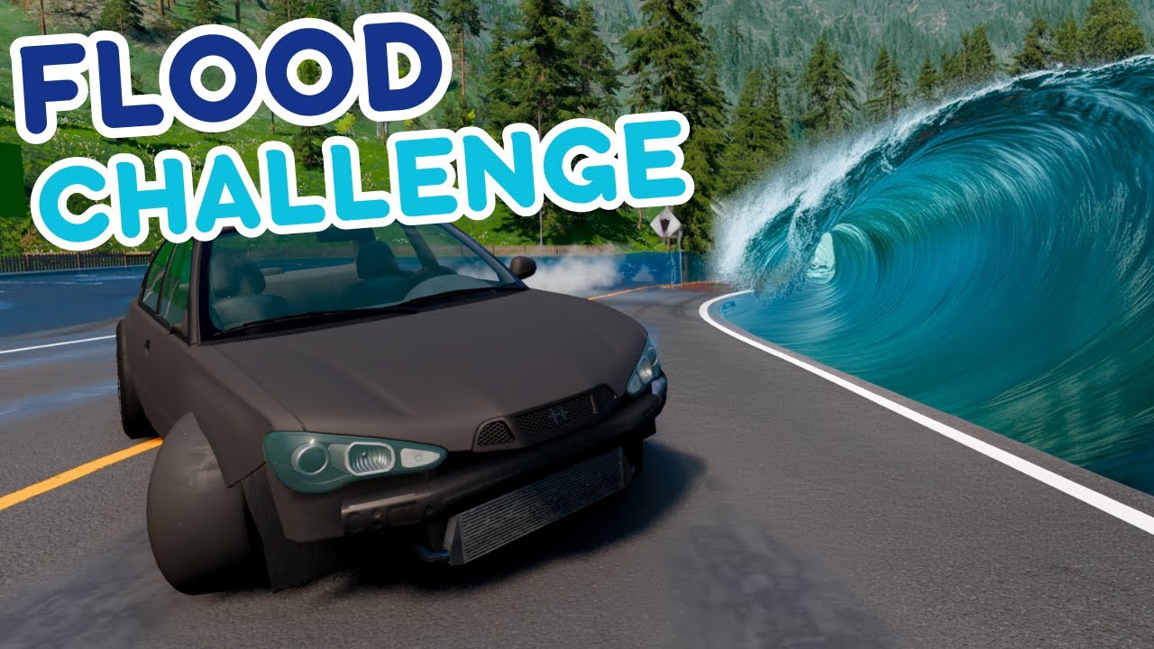 Check out this INTENSE new Flood Escape Map in BeamNG Drive Mods! 🌊🚗💨