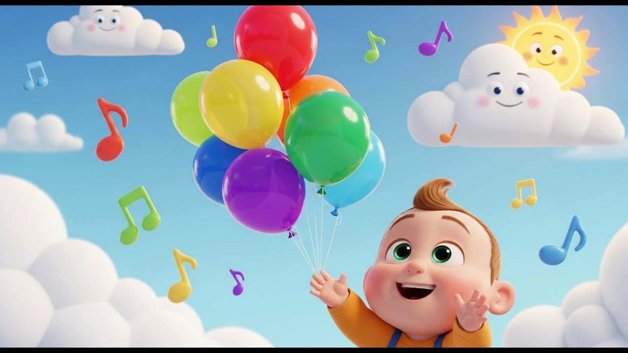 Baby Learns Colors with Balloons 🎈 | Fun Educational Song