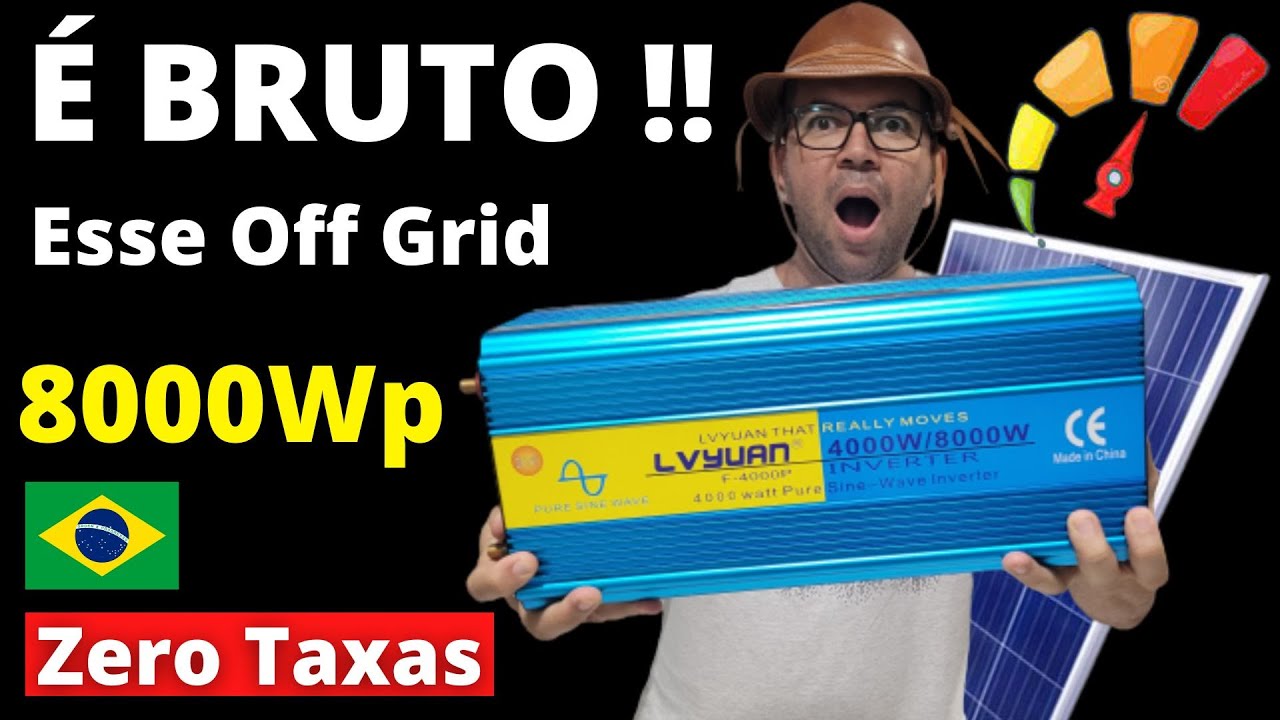 Inversor BRUTO esse LVYUAN 8000Wp Off Grid -  ZERO Taxas Estoque Brasil