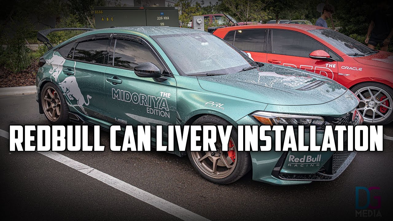 Red Bull Can Livery Installation on FL5 Civic Type R