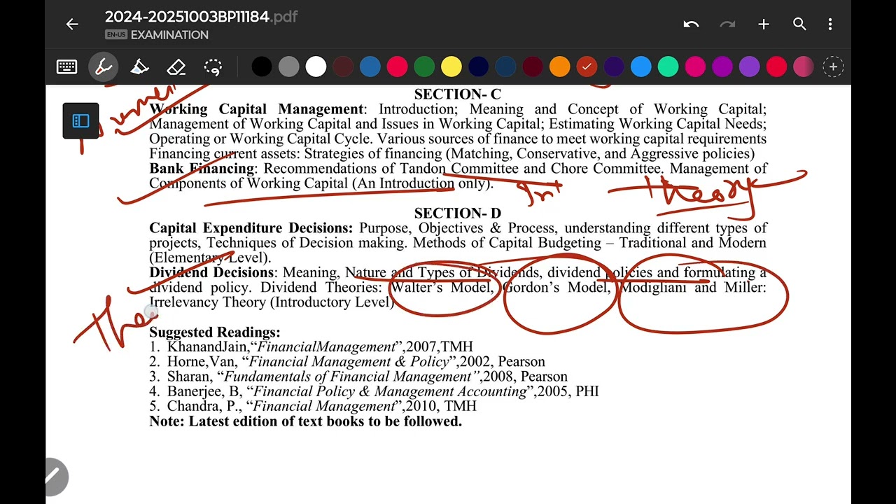B.Com 5th Semester Financial Management #FullSyllabusDiscussed #GNDUSyllabus