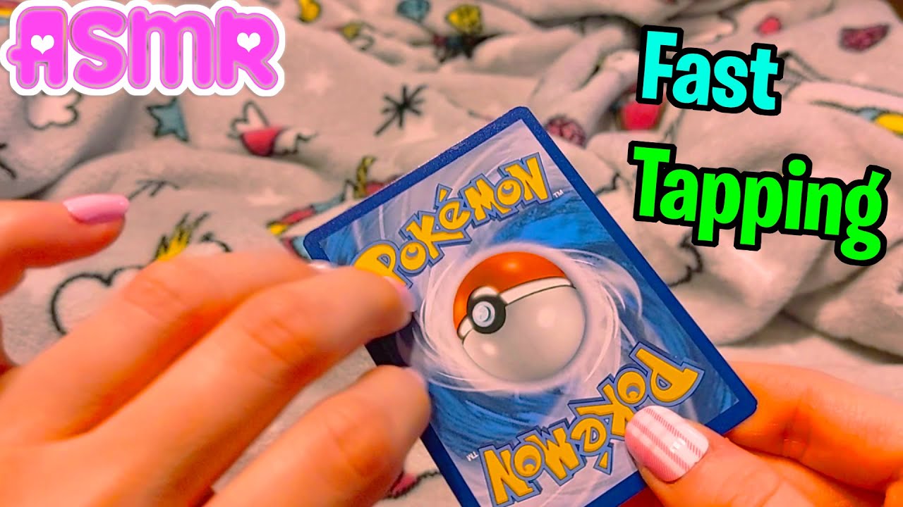 ASMR 🍀 Tapping with Long Nails on Pokemon Card, Dragon Quest 3, Hello Kitty Notebook Relaxing 💤 😴