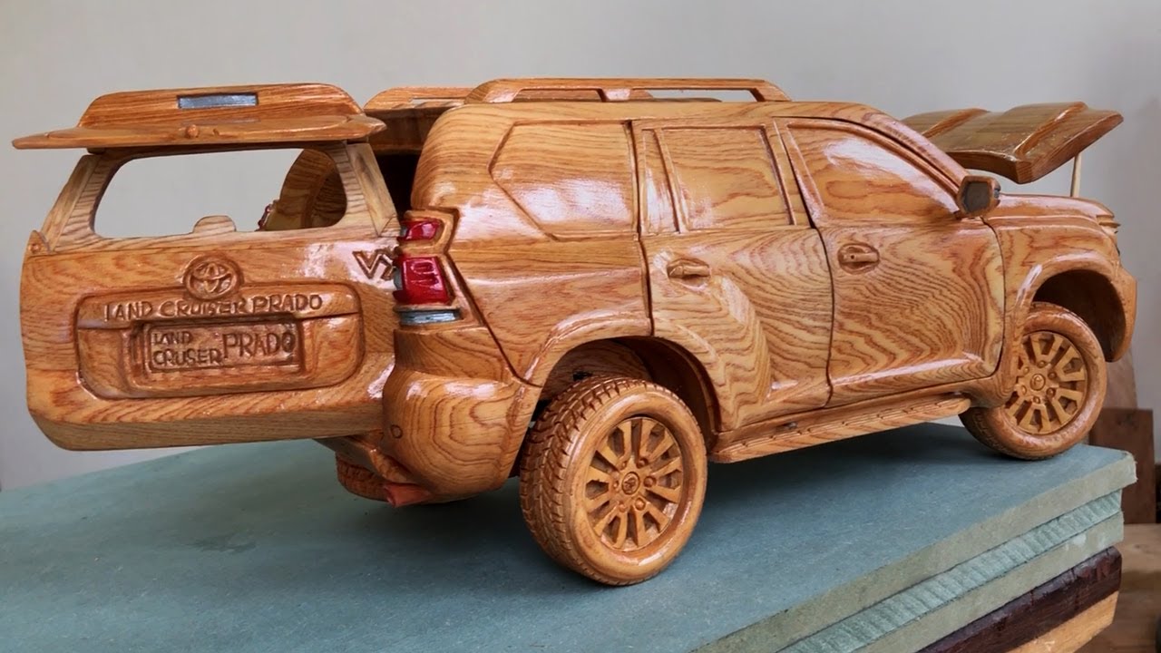 Сборка реалистичной модели Toyota Prado Land Cruiser 2020 из дерева - Искусство деревообработки