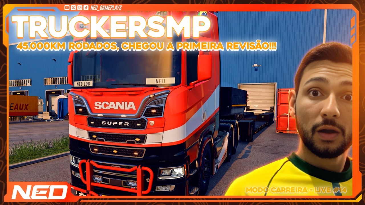 ETS2 TRUCKERSMP - RODEI 45.000KM CHEGOU A PRIMEIRA REVISÃO!! LIVE SUBATHON !!!