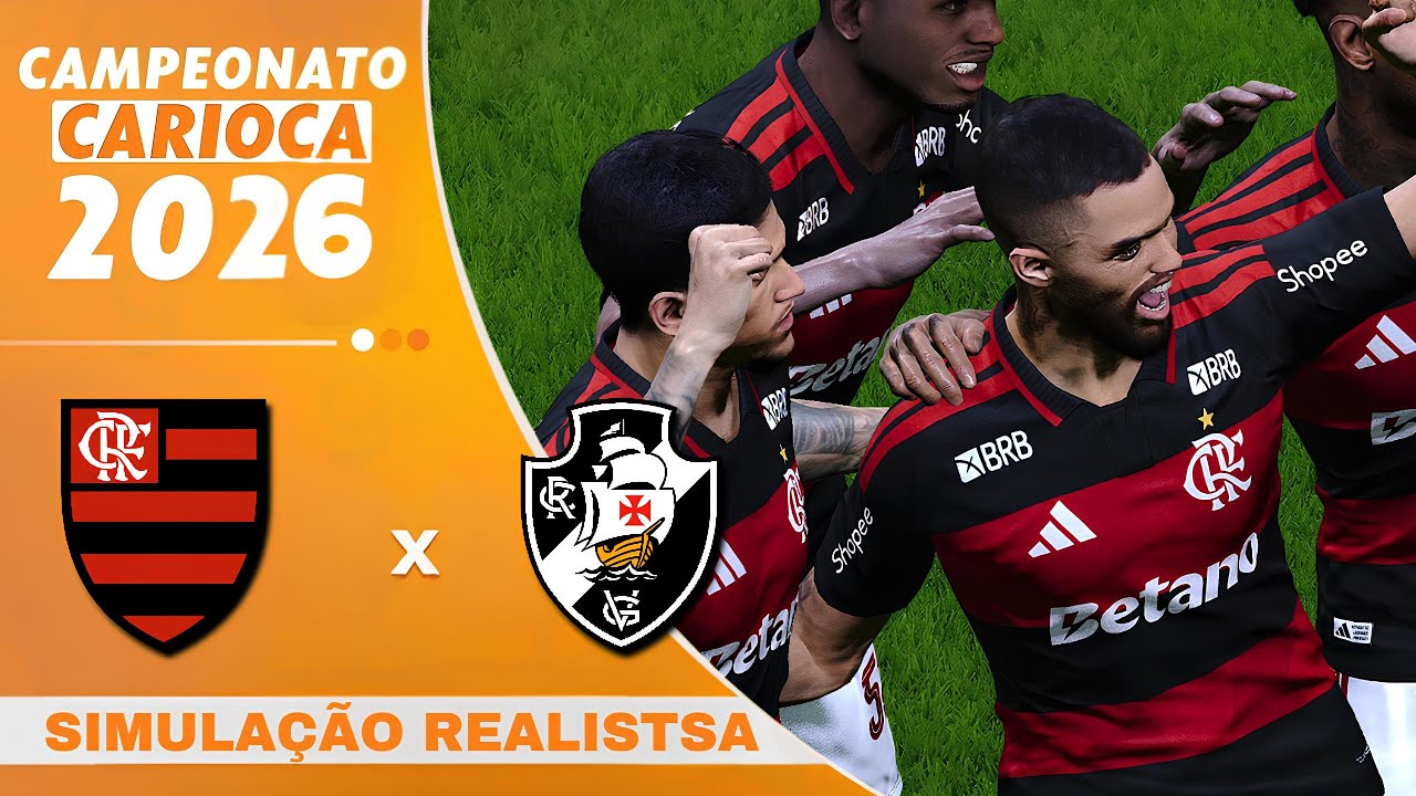 FLAMENGO X VASCO | CARIOCA 2026 | SIMULAÇÃO REALISTA | PES 21 4K60FPS