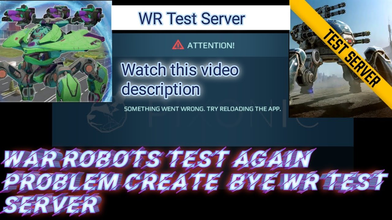 How to solve WR TEST server problem | problem solved today 😮 War Robots Test Server || Description 👇