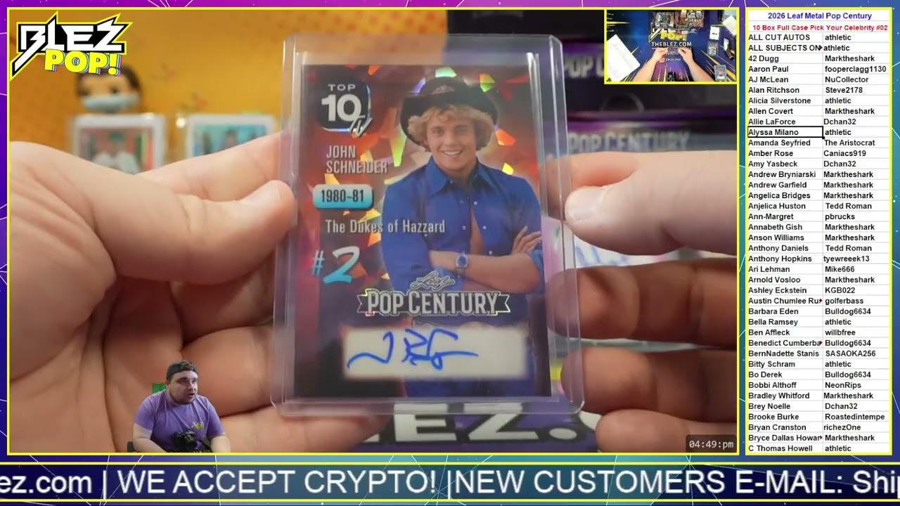 2026 Leaf Metal Pop Century 10 Box Full Case Break Pick Your Celebristity #02