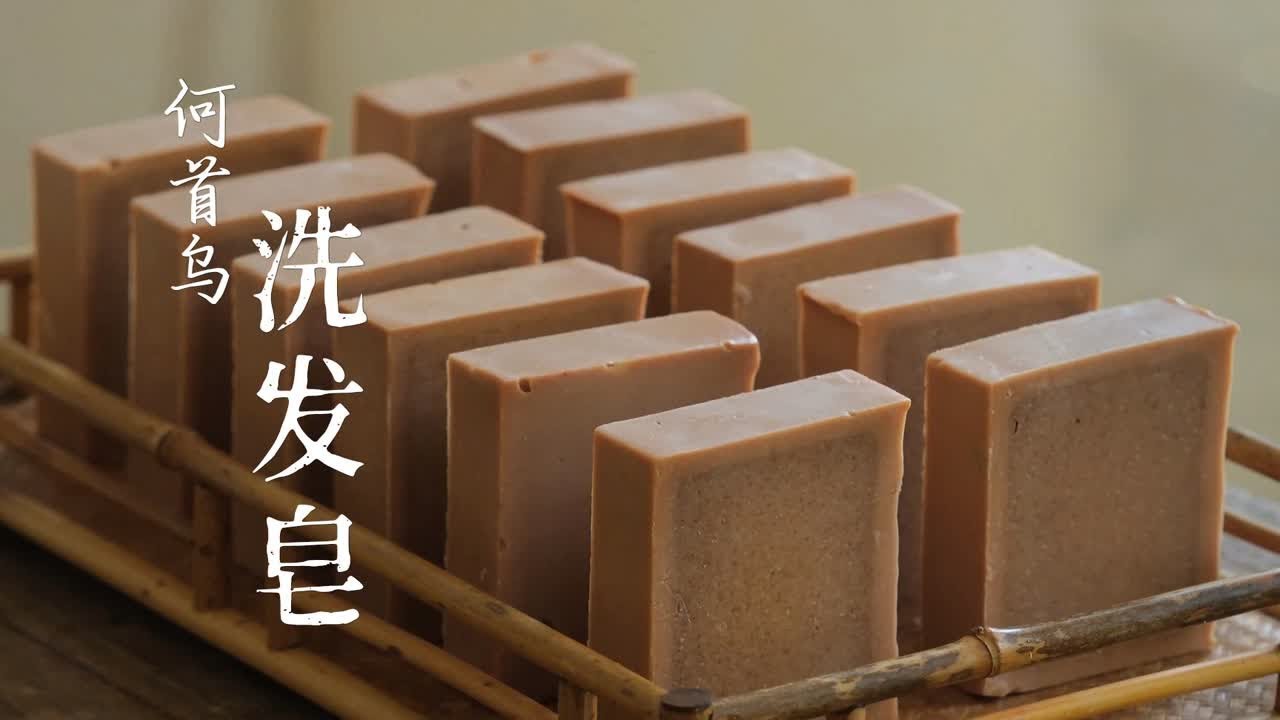 把种了好几年的何首乌挖出来，自己做一个纯天然的何首乌洗发皂