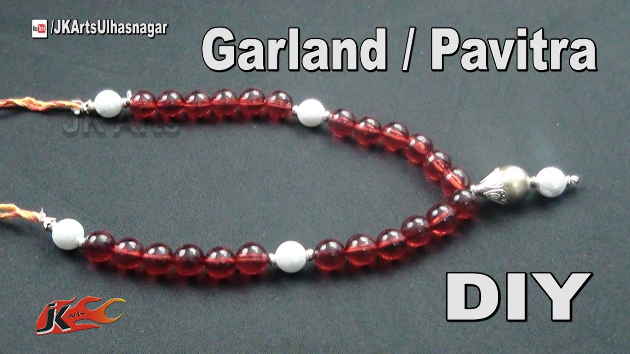 DIY Beads Garland / Pavitra making | HOW TO Make | JK Arts 1049 
