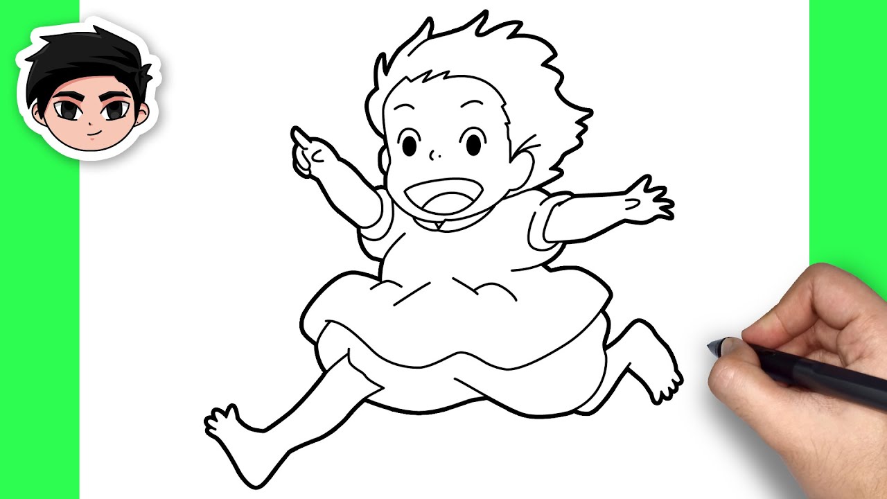 How To Draw Ponyo - Easy Step By Step Tutorial