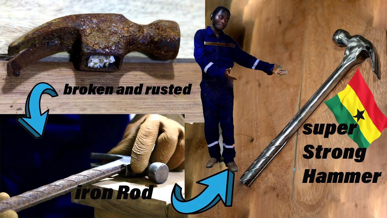 Broken hammer transformation / HOW I REPAIR A RUSTED HAMMER.   #metalworking #axcreates