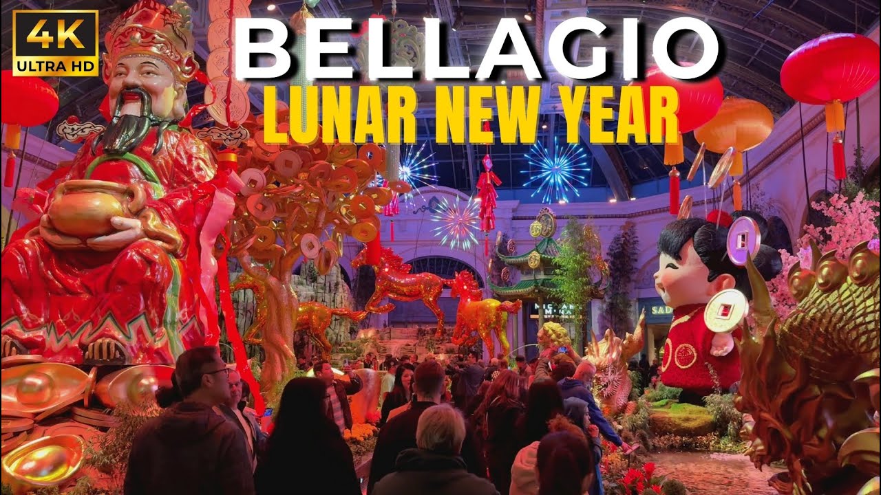 Bellagio Las Vegas Walking Tour | January 2026 | Conservatory Lunar New Year [4K HDR]