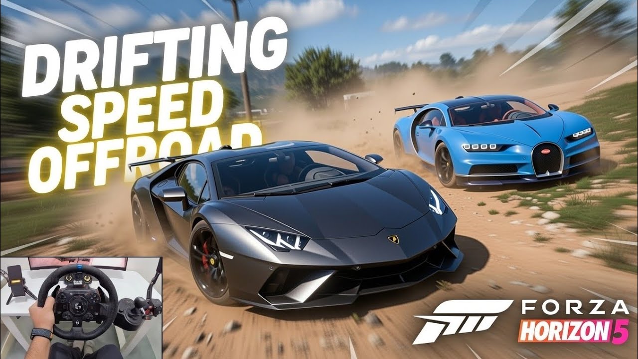 Lamborghini Sian Roadster & Bugatti Chiron - Forza Horizon 5 | Logitech G923 Steering Wheel