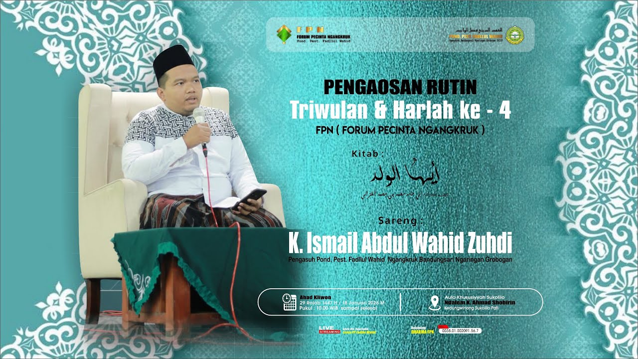 🔴Live Harlah Ke-4 FORUM PECINTA NGANGKRUK | Ngaji Rutinan Triwulan FPN - Di Pati, Jawa Tengah.