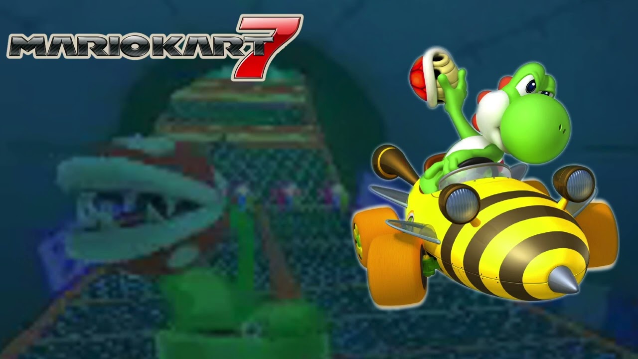 Piranha Plant Slide/Pipeway (Underwater) - Mario Kart 7 (Slowed Down)