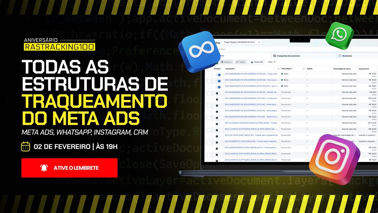 LIVE #002: Todas as estruturas de TRAQUEAMENTO do Meta Ads (Facebook Ads, WhatsApp, Instagram, CRM)