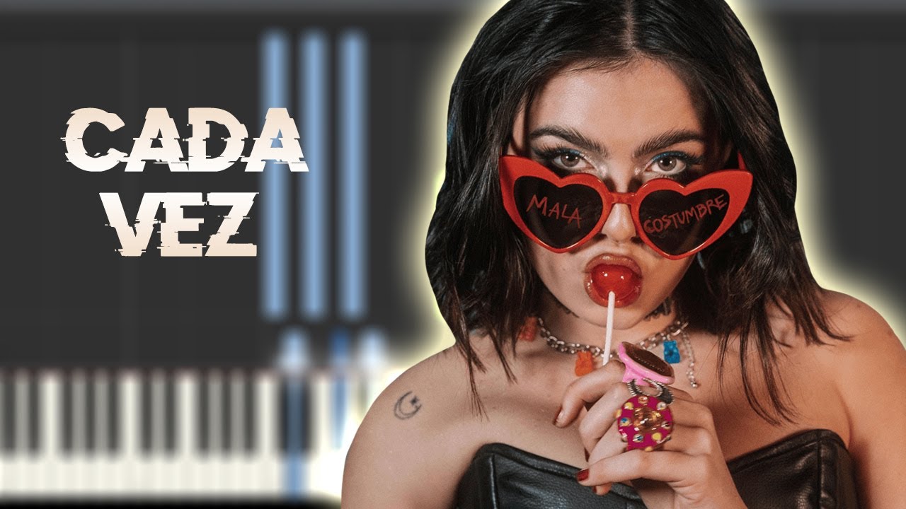 Chiara Oliver - cada vez | Instrumental Piano Tutorial / Partitura / Karaoke / MIDI