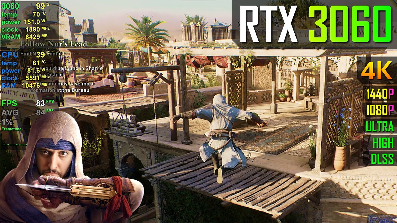 RTX 3060 12GB - Assassin's Creed Mirage