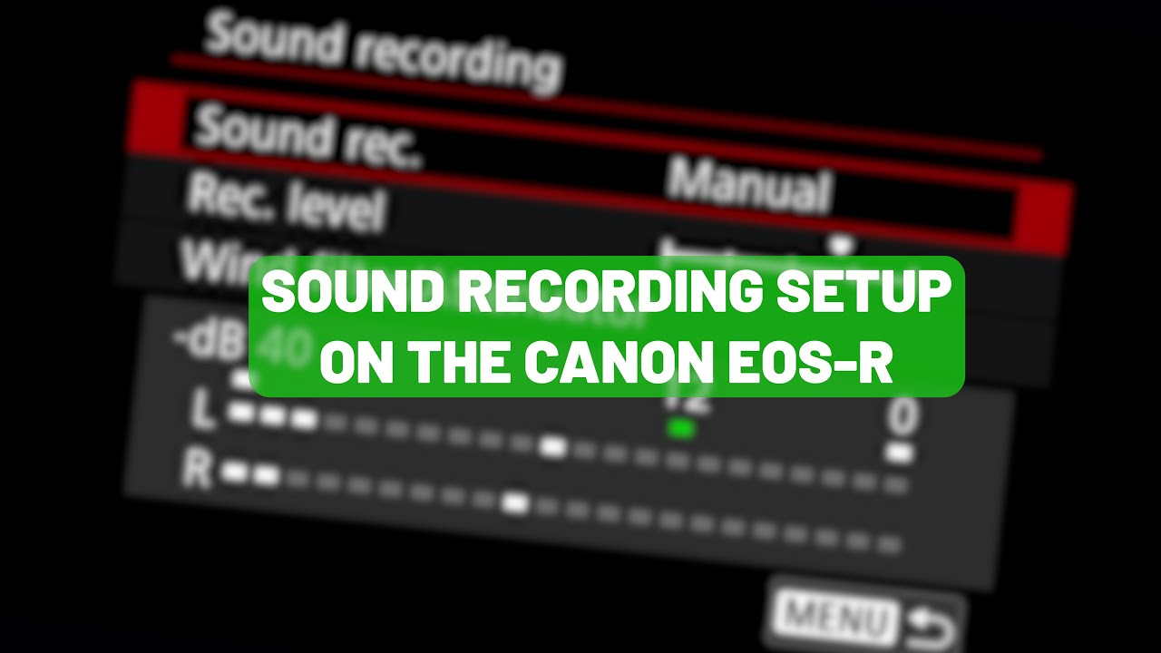 Setting Audio Levels Manually on Your Canon EOS-R