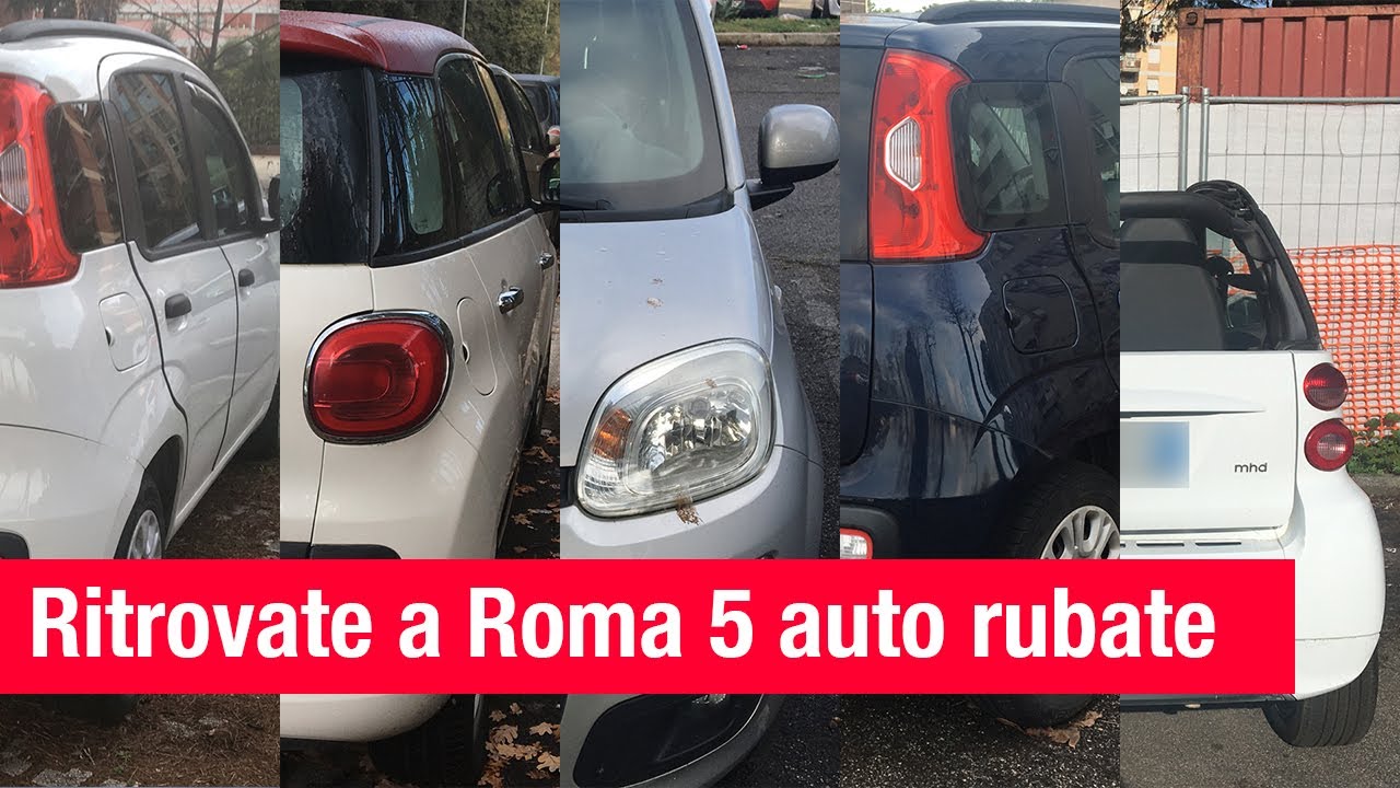 Natale con i fiocchi: ritrovate a Roma 5 auto rubate  (3 Fiat Panda, 1 Fiat 500L ed una Smart).