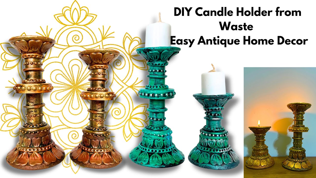 DIY Diwali Candle Holder from Waste Material