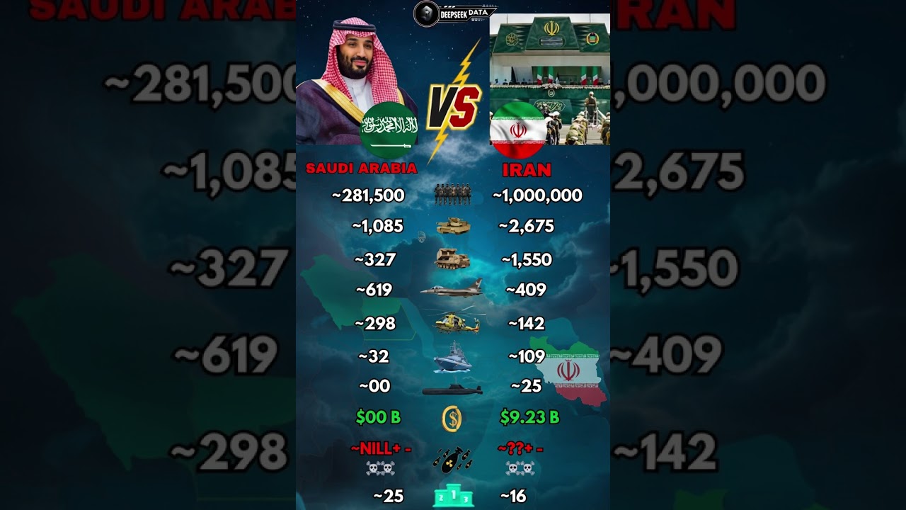 Saudi Arabia 🇸🇦 vs Iran 🇮🇷 2026: Military Power &ndash; $100B Budget vs 1 Million Troops? 🔥