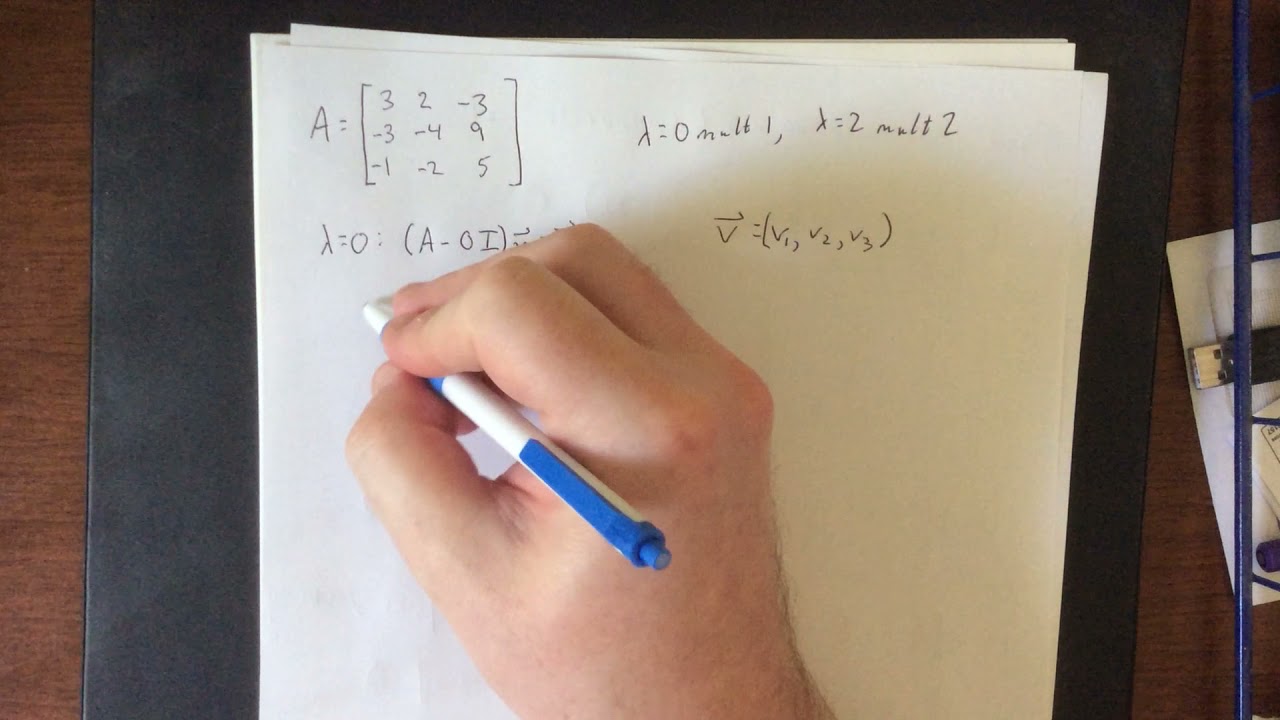 Finding eigenvalues and eigenvectors of a non-defective 3x3 matrix