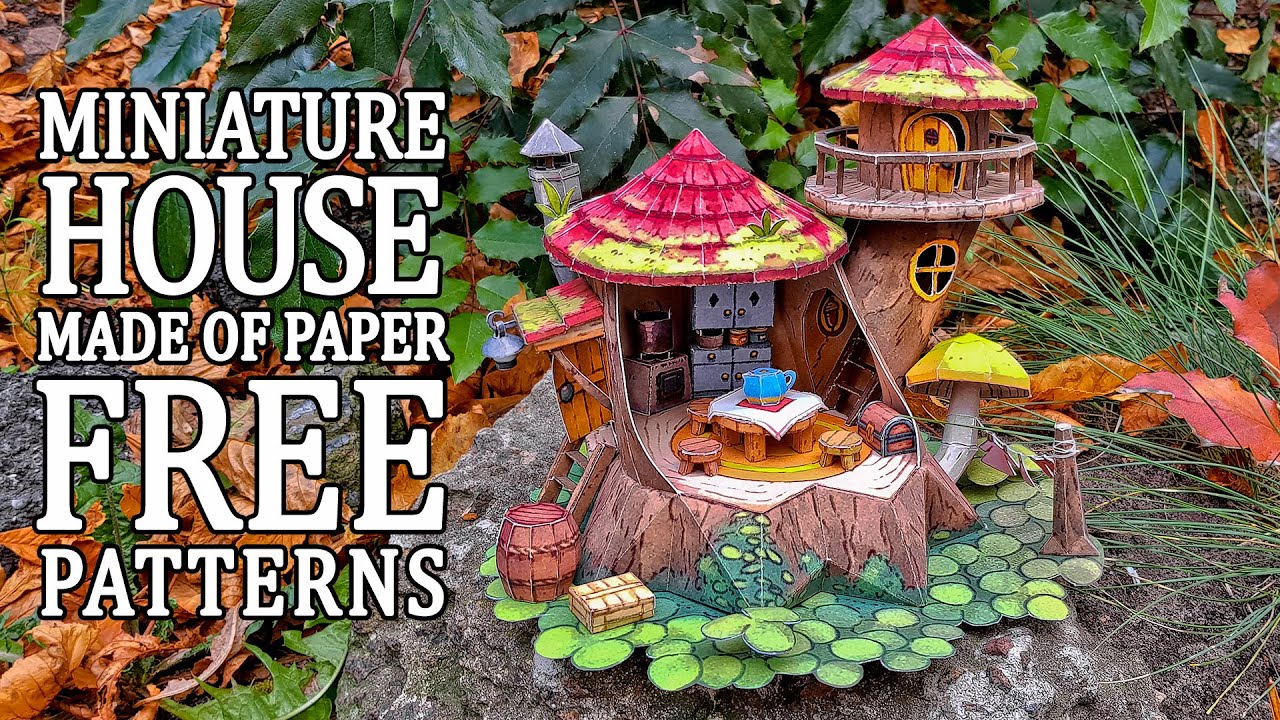 Miniature dollhouse made of paper - Canon Creative park DIY kit Dwarf house