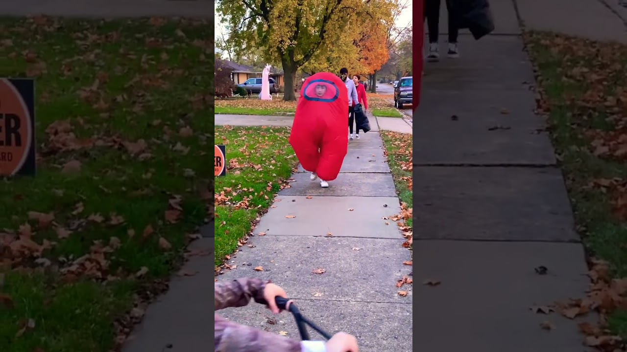 Trick or Treat Among Us Costume #shorts #amongus #costumes #kidsvideos
