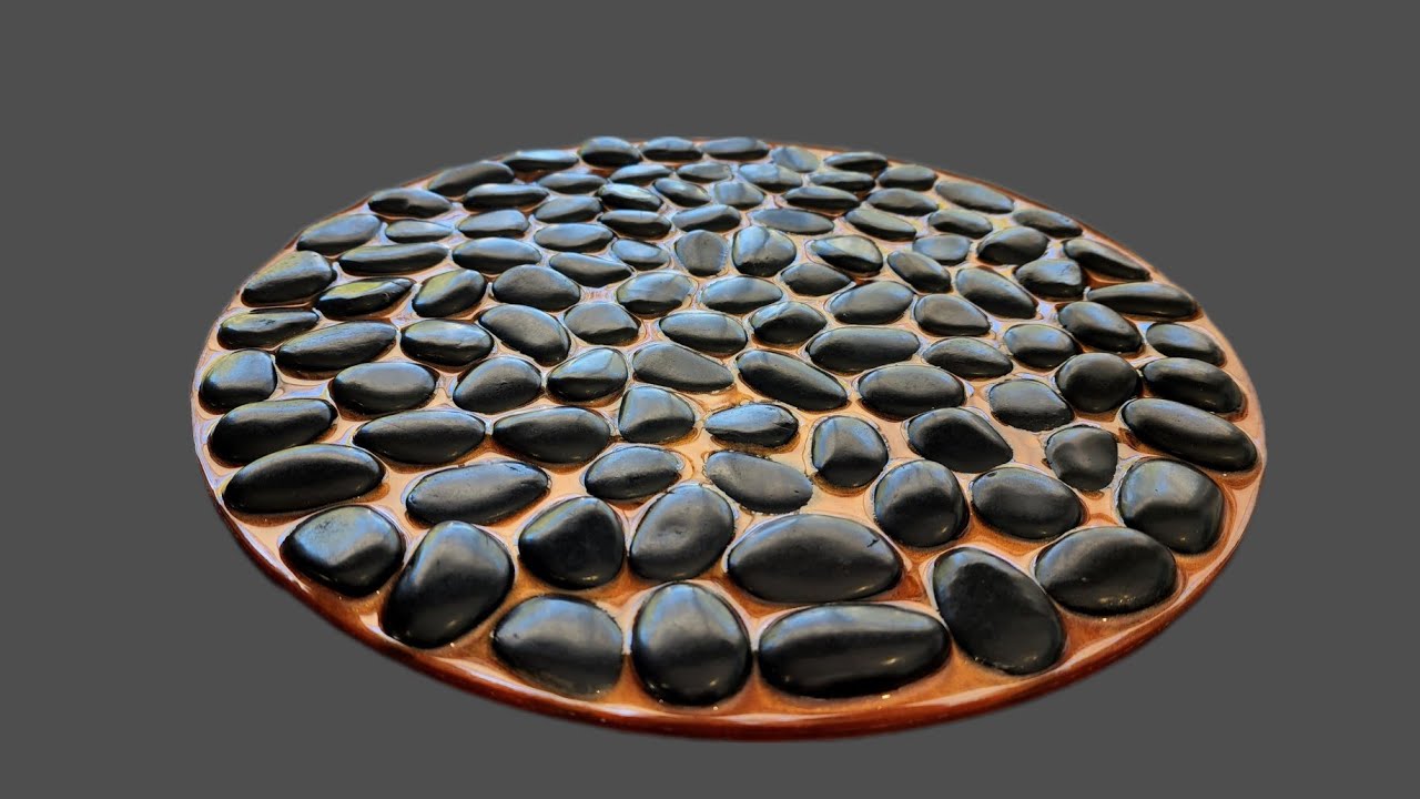 #1556 Easy Resin Pebble Trivet For Hot Dishes