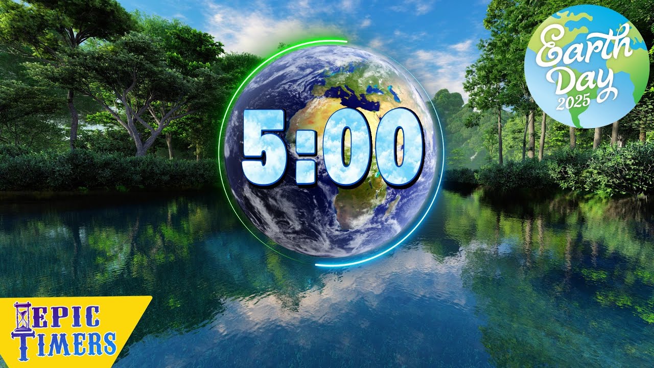5 Minute Earth Day Timer with Music - Timer  Bomb!