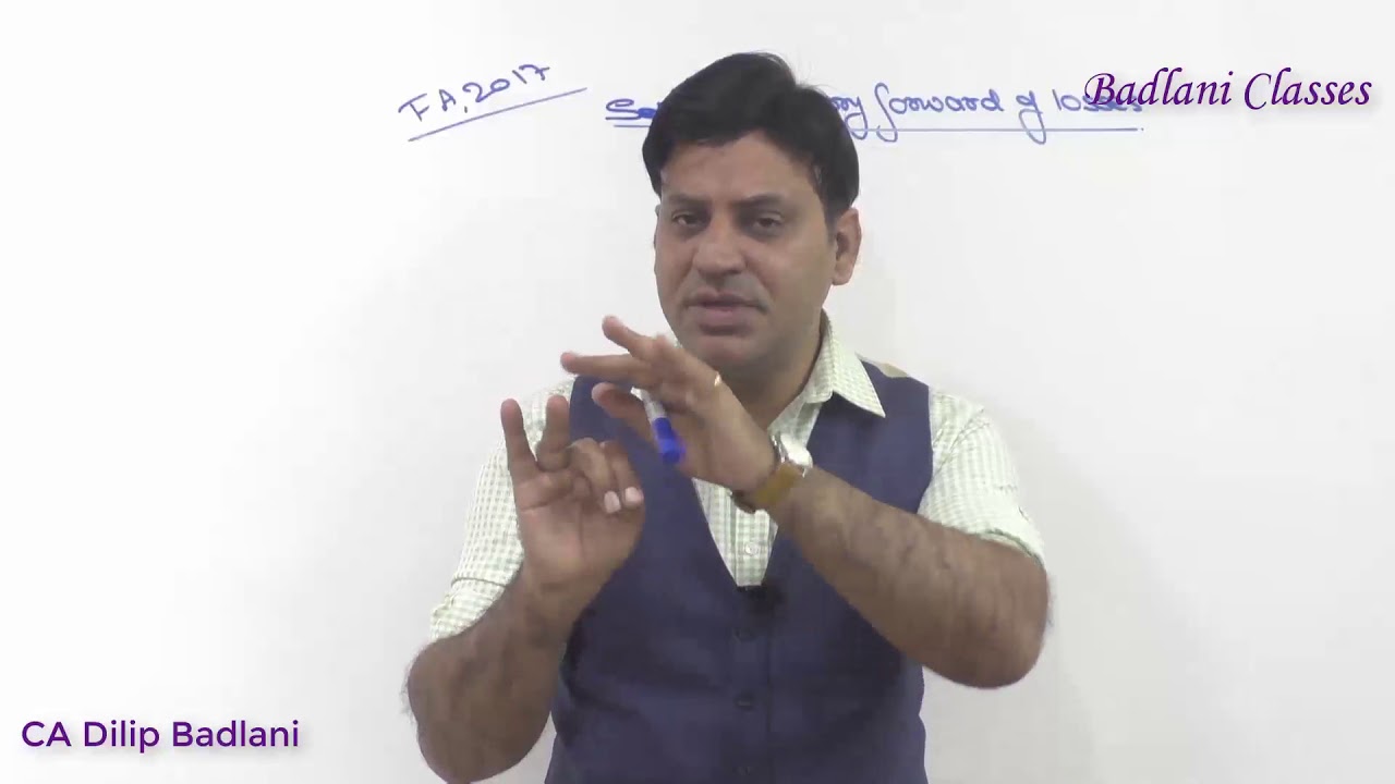 Income Tax : AY 18-19 : Set off & Carry Forward of Losses
