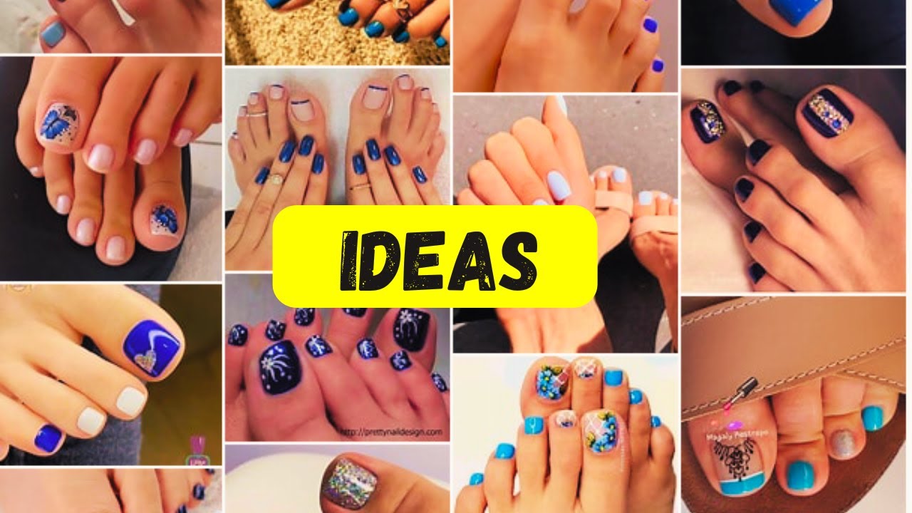 🦋 Uñas para Pies en Tono Azul: Sencillas Ideas y Diseños | Nailsuper ⭐