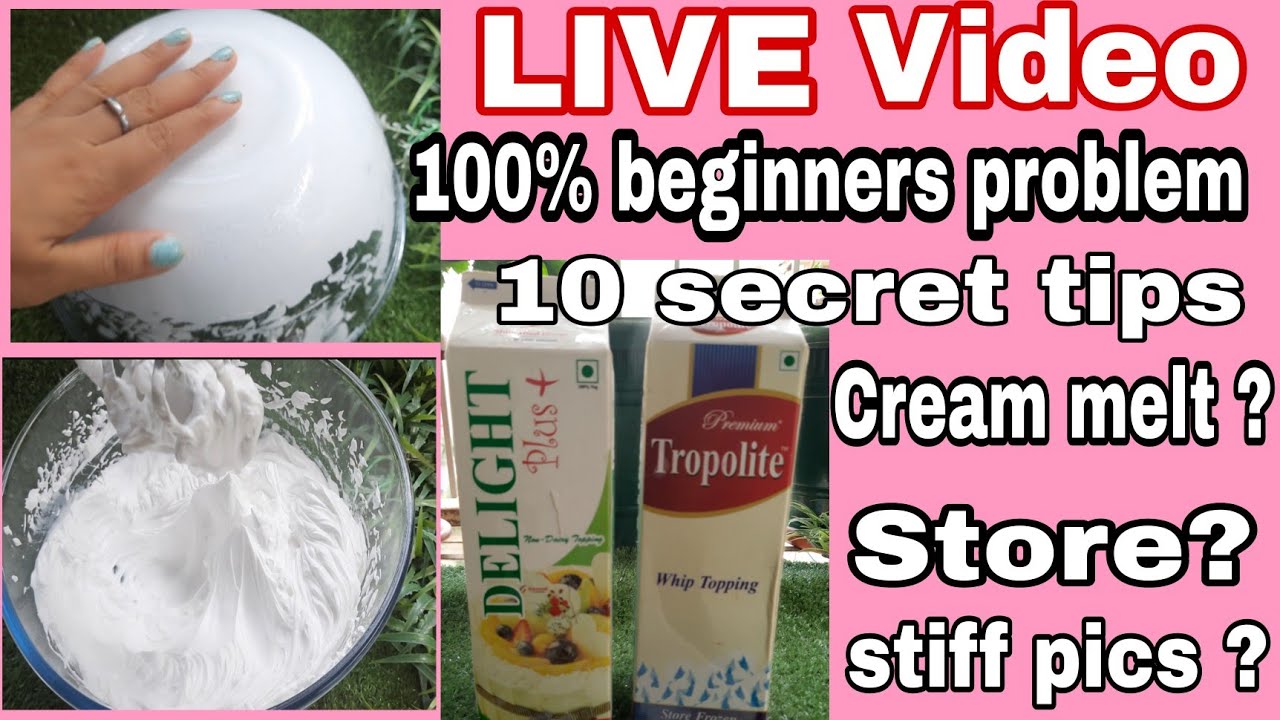 10 Secret Tips For Perfect Whipped Cream|Why Whipping cream melts|Whipped Cream For Cake Decoration