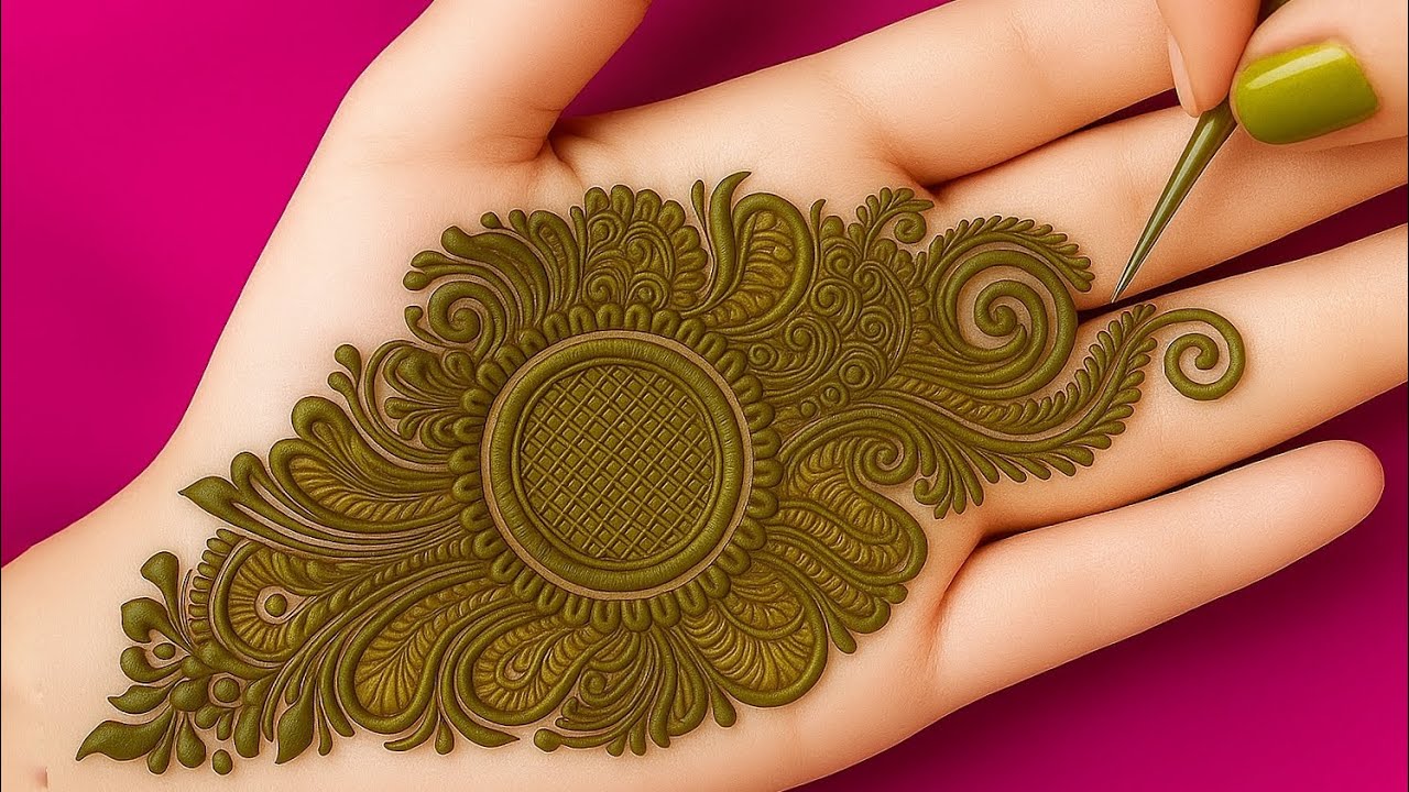 Sawan special Arabic Heavy Mehandi Design 🌿✨|| Front hand mehandi design 🌿✨