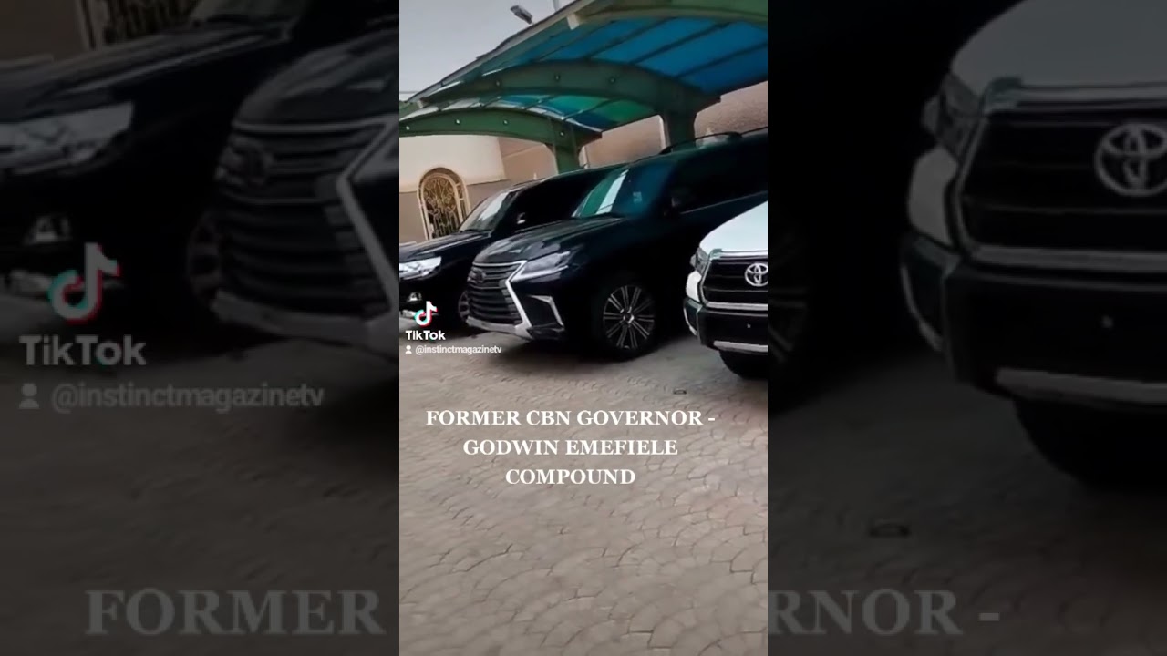 Former CBN Governor Godwin Emefiele Luxury Cars in his Compound