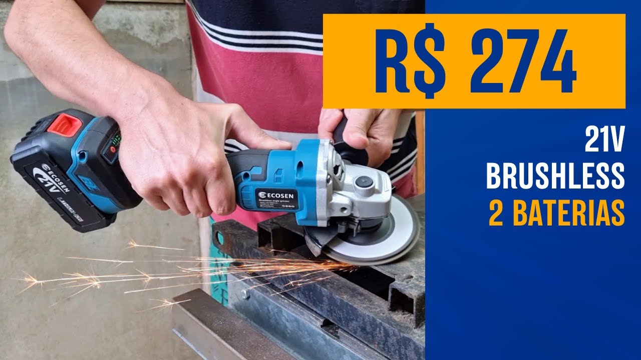 Esmerilhadeira brushless ECOSEN 21V (teste e primeiras impressões)