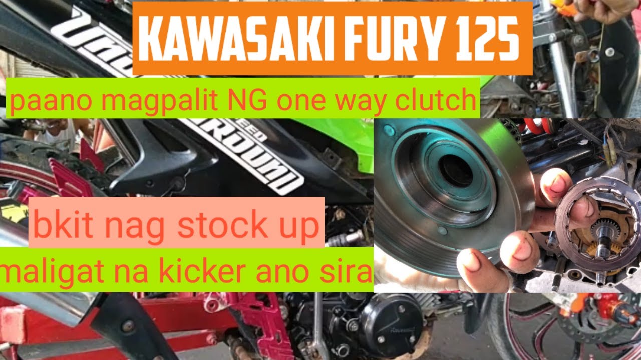 KAWASAKI FURY 125 PAANO MAGPALIT NG ONE WAY CLUTCH SIDE ,( PAANO MAGPALIT NG CLUTCH LINING)