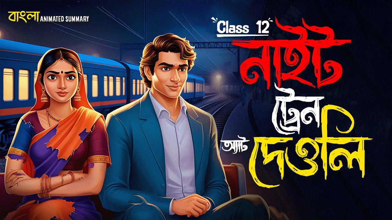 The Night Train at Deoli | summary in Bengali | Ruskin Bond | Animated Story | Class 12 | elit