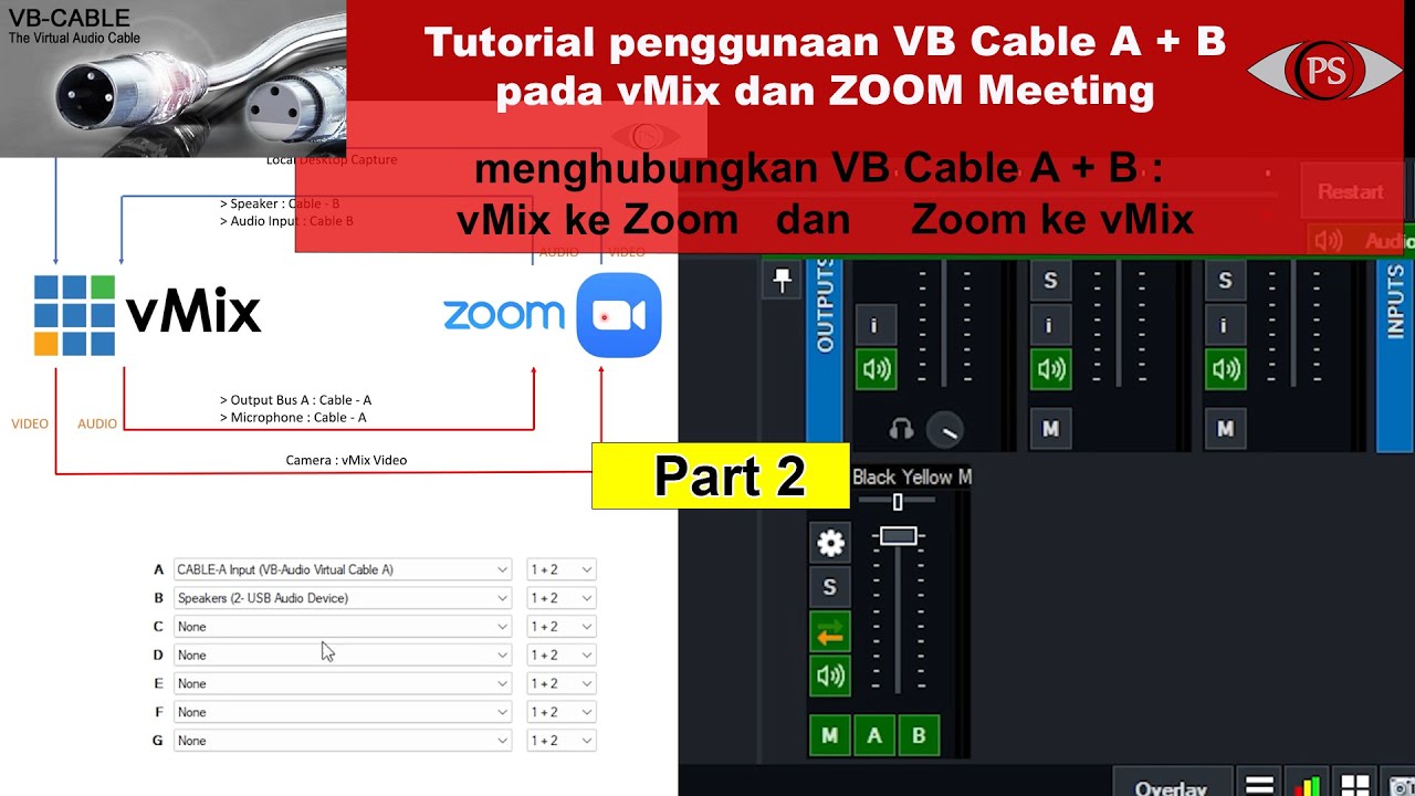 penggunaan virtual audio cable pada vmix untuk zoom meeting (Part 2)