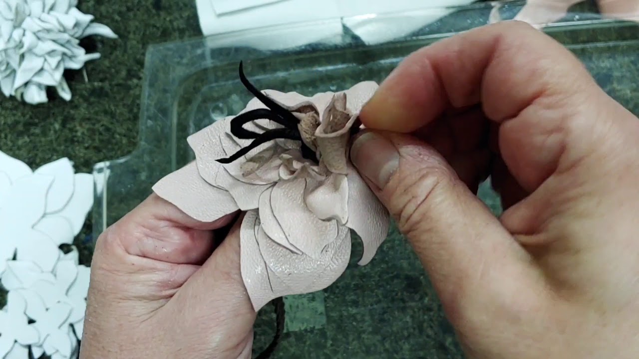 How I Mold Leather to Make Leather Flowers, Crafting Leather Flower Bookmarks, Leather Art