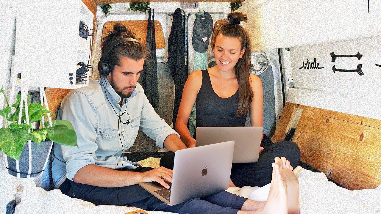 VAN LIFE | A Day in the Life | work routine while living in a van